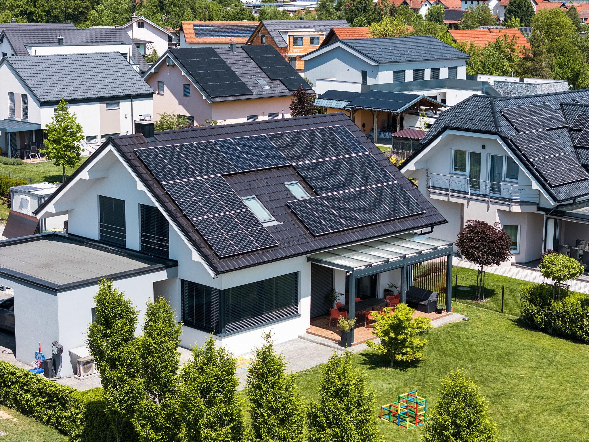 Photovoltaikanlage auf Einfamilienhaus in der Region Heilbronn